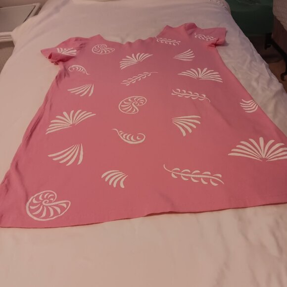 M Mac Pink Dress XL Palm design - Picture 2 of 2